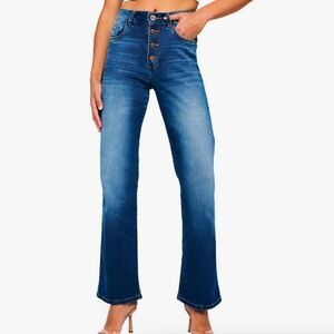 High Waisted Denim wide leg WOMEN